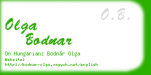 olga bodnar business card